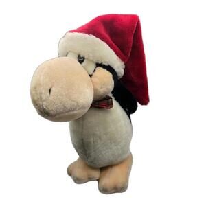 R Dakin Washington Post Opus 13 inch Plush Santa Hat Penguin 1987 Christmas